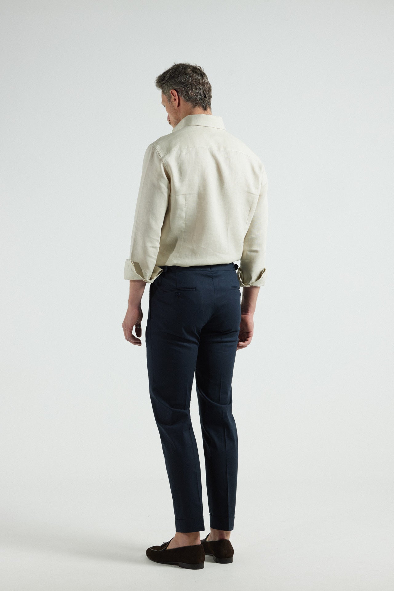 Walnut Blue Linen Pants