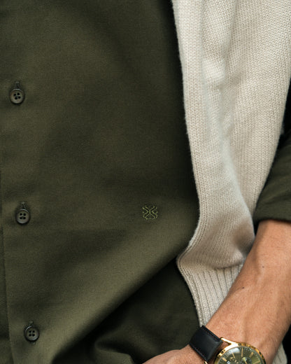 Green Torino Shirt. 100% CO. MADE IN SPAIN